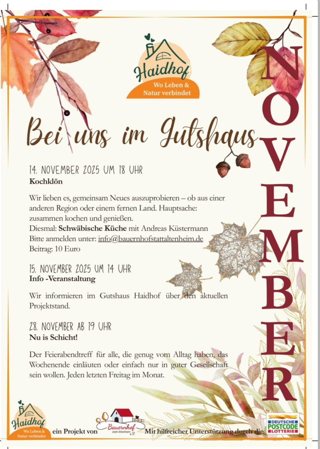 Buntes Programm – Bei Uns im Gutshaus